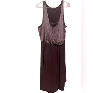 Sparkly Silver and Black stretch sleeveless dress